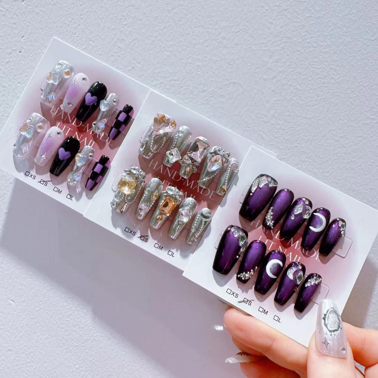 [36.99$/Free Shipping] 3 pairs of handmade nails /Choose ur nails refer to pictrue