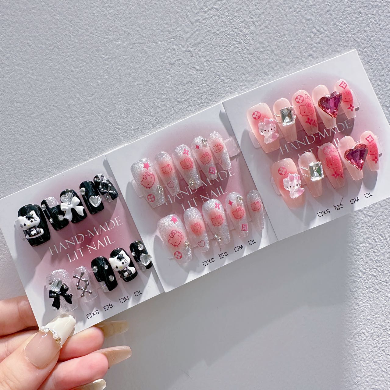 [36.99$/Free Shipping] 3 pairs of handmade nails /Choose ur nails refer to pictrue